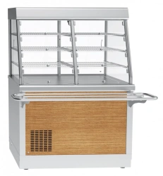 Refrigerated high-temperature display counter with neutral cabinet ???(?)-70?-?-02-?? (kashir.)
