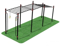 Handwalk with height change and possibility of using additional accessories (movable rings), 6 m long, with auxiliary accessorie