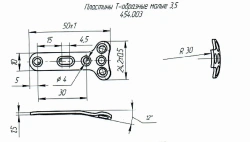 T-plate small 3,5, article no. 454.003.