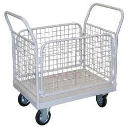 TMG-01-MSK(MSC-528) Trolley for transporting medical cargoes with two handles and removable side barriers made of steel
