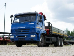 Special truck with hydraulic loading crane of MKMA type on the basis of KAMAZ 43118 and its modifications 41K36N-U8