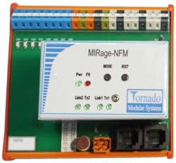 Multifunctional analogue and discrete I/O device. 8 discrete I/O channels, 2 differential or