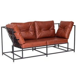 Metal-framed loft sofa