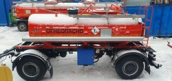 Tank trailer for petroleum products and mechanised refuelling with fuel delivery measurement 4671S5-10