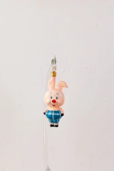 Licence Christmas tree toy made of glass "Piglet"