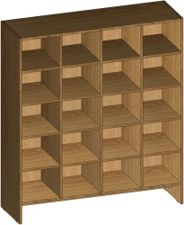 Children's household wooden furniture, mark "DSK-Mebel". Cupboard for pots.