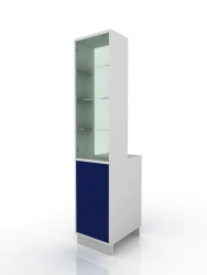 Display case with drawer, 301-001-4, 450x600x2100