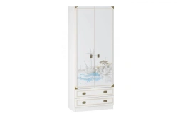 Fregat LD.527090.000 Double-leaf cupboard with drawers (White )