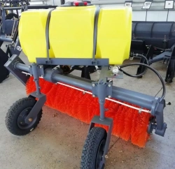 Machinery and equipment for public utilities: brushing equipment (broom attachments): municipal broom machine with irrigation,