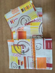 Bed linen in set and separate items (duvet cover, sheet, pillowcase)