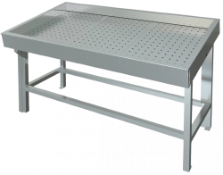 Medium temperature refrigerated counter PHS-1,55/0,85 ("fish on ice", under remote refrigeration supply)