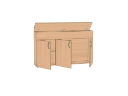 Blackboard cabinet 1264*255*760 mm TKD