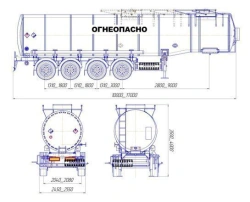 Semi-trailer-tanker PPCB4, type PPCT4, modification 96998-0000010-01 ( without pump). Aggregate axial AGOS-4-GT7-00.00.000 or o