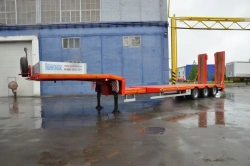 Semitrailer-heavy hauler Politrans 94183-062. Wheel axle "Plant" 1201-2410002. Tyre 445/65R22,5. In design: metal split