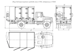 Cars of modification 4795AD based on GAZ vehicles of modifications 33086, 33088