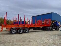 Semi-trailer three-axle BZAP 94553H forestry trailer