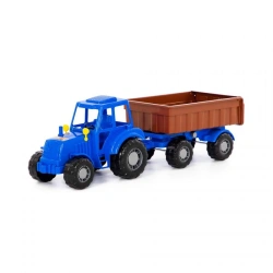 Tractor "Altai" (blue) with trailer No.1 (in net), article no. 84750