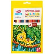 Coloured pencils ArtSpace "Cute animals", 36 colour. , sharpened. , cardboard, europodweight