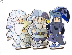 Set "Gnomes" (colours: white, grey, black, 3 pcs)