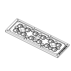 Lens for LED luminaires AMT-ST-173x70-5050(12)-T2M1-PC