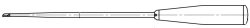 Bone spoons, length 310 mm to 430 mm, spacing 60 mm, article number 844.23X