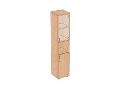 Document cabinet with transparent/tinted glass, tall, narrow 400*405*2025 mm. UpShDNS-4