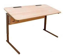 Pupils' desks adjustable double with adjustable angle of inclination of the table top type II adjustable numbers 3-7, 3-5, 5-7 f