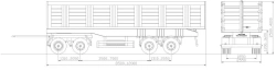 Four-axle trailer BZAP 94564N scrap carriers