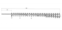 Straight frame rail with curved shank of project H01.004.1000.00