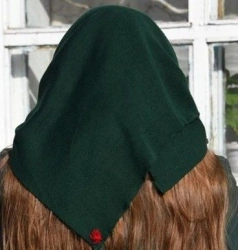 Semifinished product (cut, coupon) of half-woolen scarf for female juvenile inmates, TU8455-205-08946314-2013