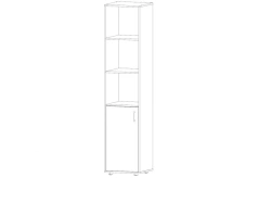 Semi-open narrow cupboard