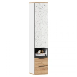 Urban LD.528070.000 Shelving unit combined export (White/Oak Gold )