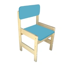 Height-adjustable stool for preschool children with wooden frame Art. 00025