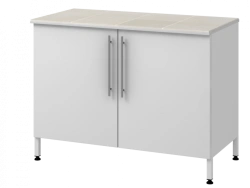 Wall-mounted table on supporting metal pedestal 1200 PTDKp