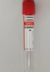 Vacuum tube for taking venous blood "BERIMED", without reagents, size 13x100 mm, volume 3,0 ml.