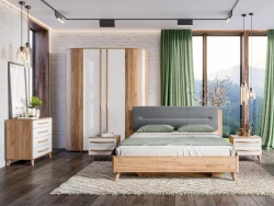 Marta-2 LD.406170.000 Bed 1200 with bed base (Golden Oak)
