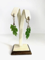 Earrings "Leaves" (jade)