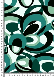 Mixed knitted fabric (CHL-92%, PU-8%), printed, kulirnoye