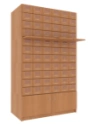 Catalogue cabinet, 2-module, 66 drawers (6x11), on drawer unit