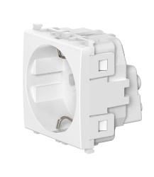 CADUCEUS ALING Experience + antibacterial Flush-mounted socket outlet with grounding 16A, 250V~, 1M, white, art. no. A74151.0