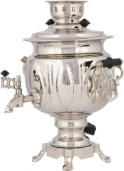 Electric samovar 3 litre oval nickel plated