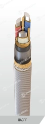 Power cable with aluminium conductors with paper insulation impregnated with viscous or non-flowing composition for voltage 6, 1