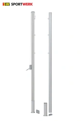 Universal aluminium stands with mechanical net tensioning winch