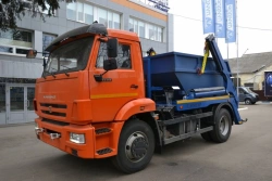 Special platform with loading and unloading equipment (bunker, container carrier) type 67060, modification 67060W on the base of