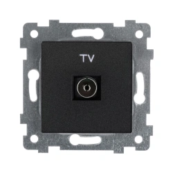 "AKSIOMA" Low-voltage socket mechanism TV socket. ???1-460 "anthracite"
