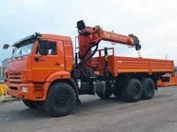 Flatbed truck with CMU (INMAN JSC IM150N, IM320), model 336962 on chassis KAMAZ-43118-50/A5/RR/RS