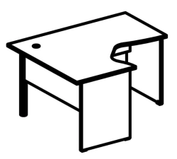 Ergonomic desk 6218 P/L "Rhythm" series