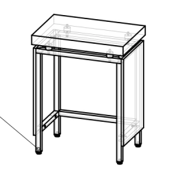 Table with granite top RM 03/05