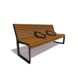 Bench "Milan" with split armrests article 76074