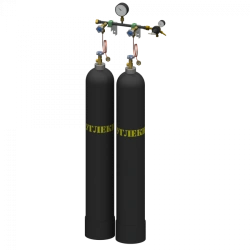 Carbon dioxide discharge ramp for two cylinders RRU-2